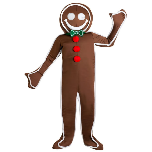 Gingerbread Man Cookie Mascot Halloween Christmas Dress Up Adult Costume Mr 